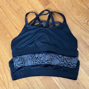 C9 Champion Strappy Criss-cross Black and Gray Snake Sports Bras (set of 3) - XL